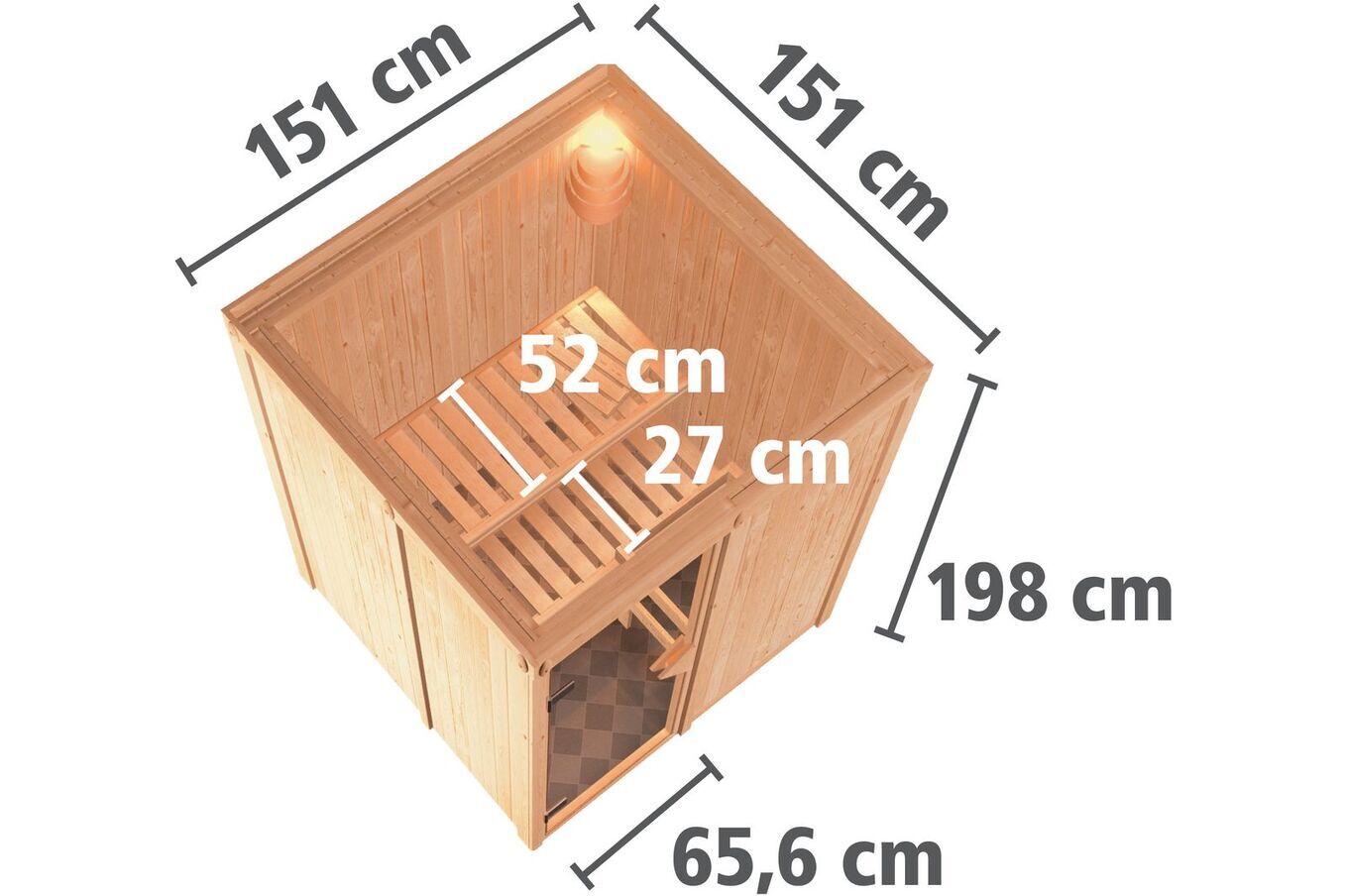 KARIBU Systemsauna Norin, Fichtenholz 68mm, Fronteinstieg, ca. 2,3m² 3 18405-1.jpg
