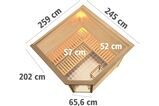 KARIBU Sauna Leona, Fichtenholz 38 mm, Eckeinstieg, ca. 5m² 5 20222-6.jpg