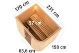 KARIBU Systemsauna Titania 4, Fichtenholz 68mm, Fronteinstieg, ca. 3,9m² 4 18427-13.jpg