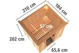 KARIBU Systemsauna Sodin, Fichtenholz 68mm, Fronteinstieg, ca. 3,3m² 4 18412-13.jpg