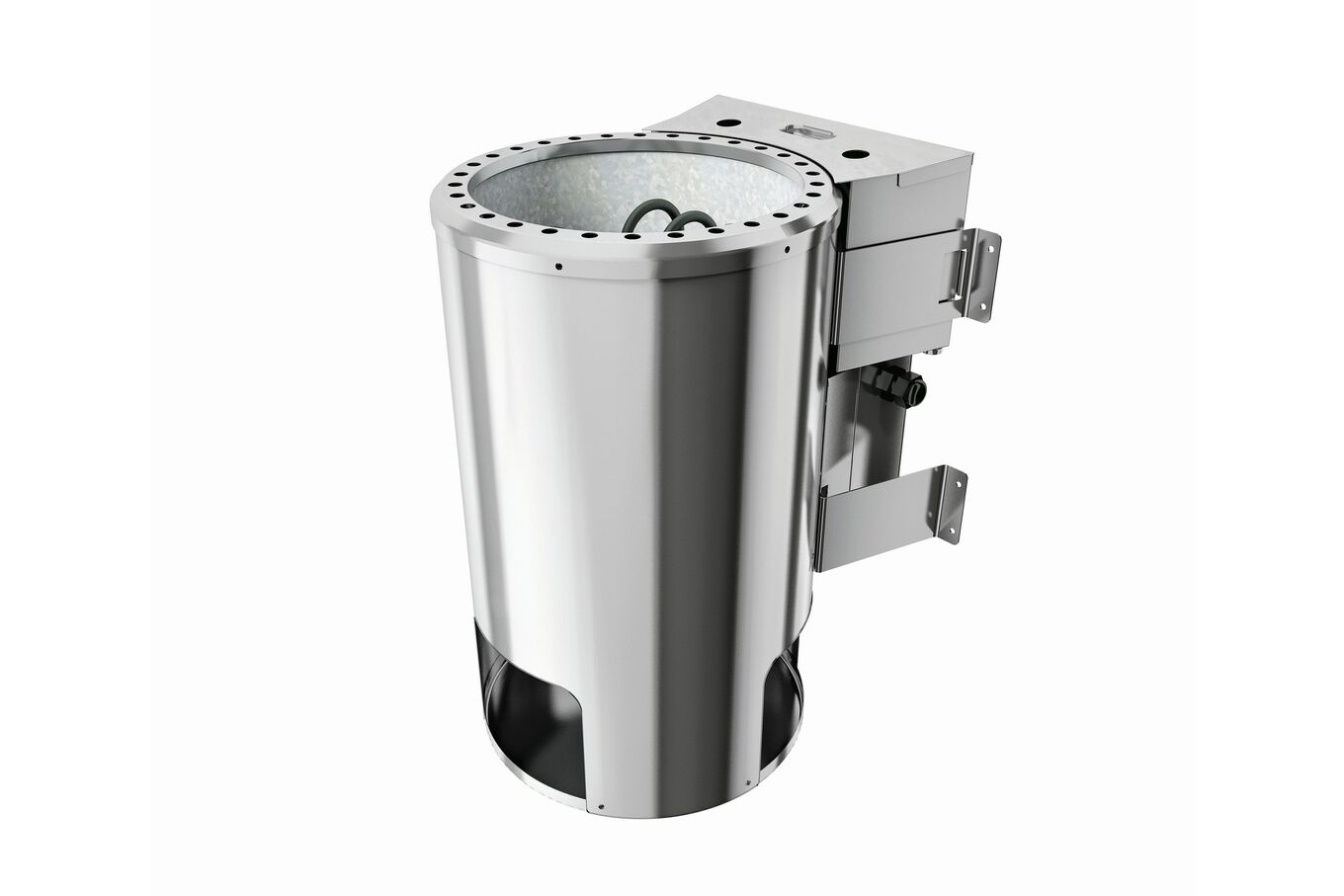 KARIBU Benin Energiespar-Sauna, naturbelassen, Fichte, 210x165x202 cm, mit Kranz und 3,6 kW Bio-Ofen ext. Steuerung 31390-4 13.jpg