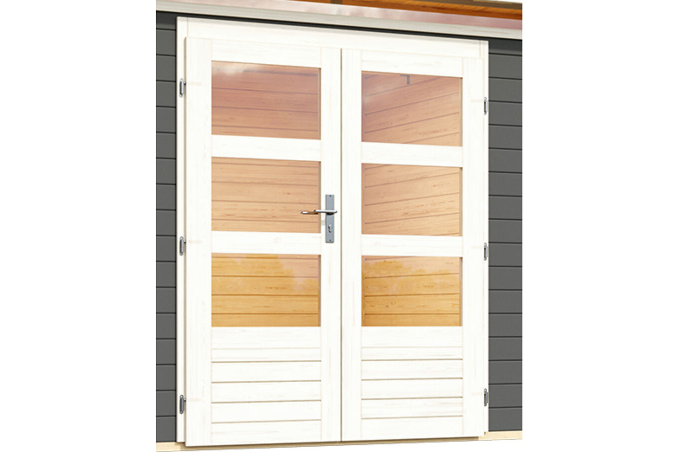 KARIBU Gartenhaus Kandern 6, terragrau, Fichtenholz 28mm, 612 x 274 x 222 cm, Pultdach, Anbau 3,2m 30558-1 02.jpg