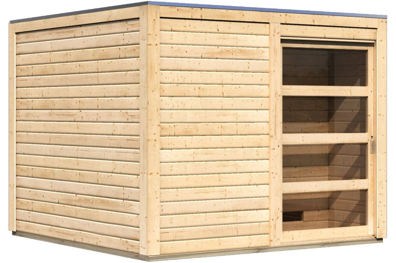 KARIBU Saunahaus Cuben, Fichtenholz 38mm, Fronteinstieg, ca. 7,6m² 2 18484-1.jpg