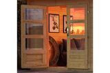 KARIBU Gartenhaus Bastrup4 , naturbelassen, Fichtenholz 28mm, 654,5 x 297 x 222 cm, Pultdach, Anbau 4m mit Rück- und Seitenwand 30570-1 02.jpg