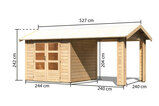 KARIBU Gartenhaus Theres 3, naturbelassen, Fichtenholz 28mm, 528 x 240 x 242 cm, Satteldach, inkl. Dachausbauelement 30471-1 05.jpg