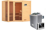 KARIBU Massivholzsauna Amara, Fichtenholz 40mm, Eckeinstieg, ca. 2m² 2 18447-3.jpg