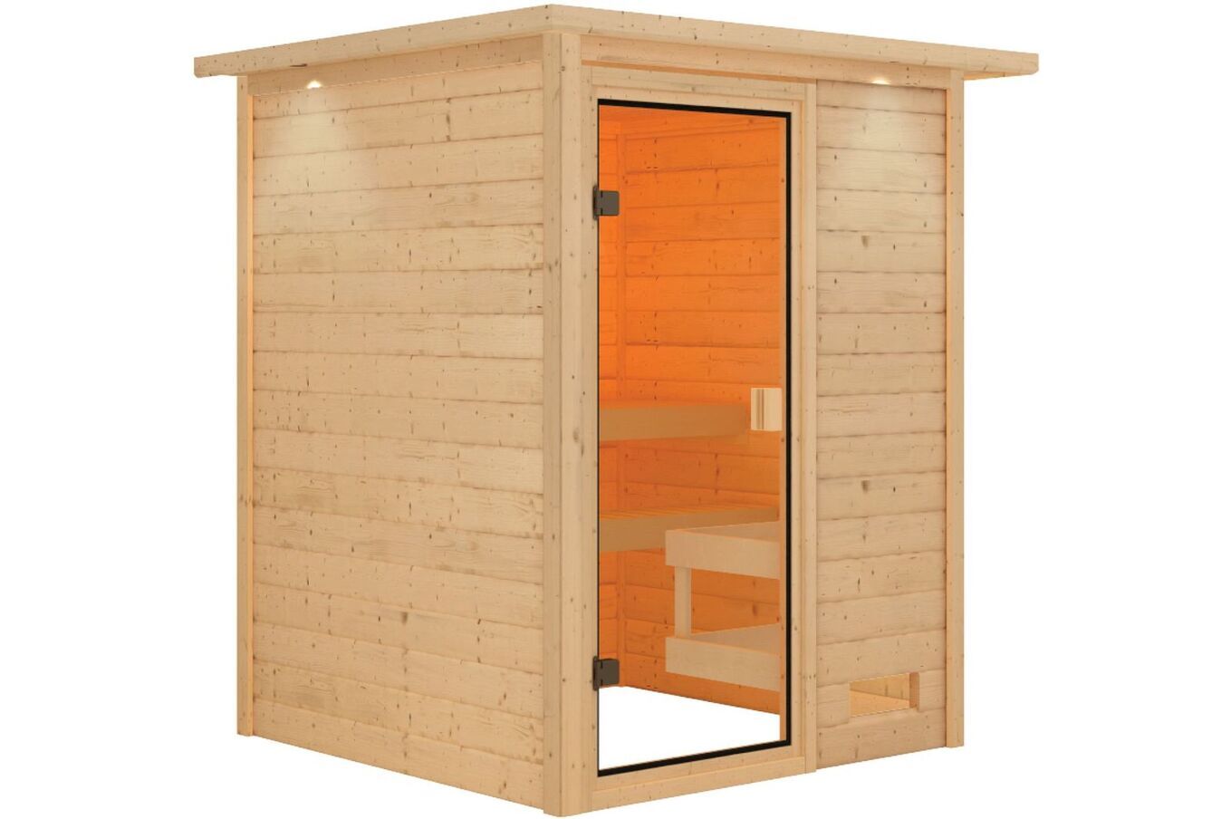 KARIBU Sauna Sandra, Fichtenholz 38 mm, Fronteinstieg, ca. 1,8m² 2 20223-5.jpg
