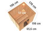 KARIBU Systemsauna Daria, Fichtenholz 68mm, Fronteinstieg, ca. 3,3m² 3 18462-4.jpg