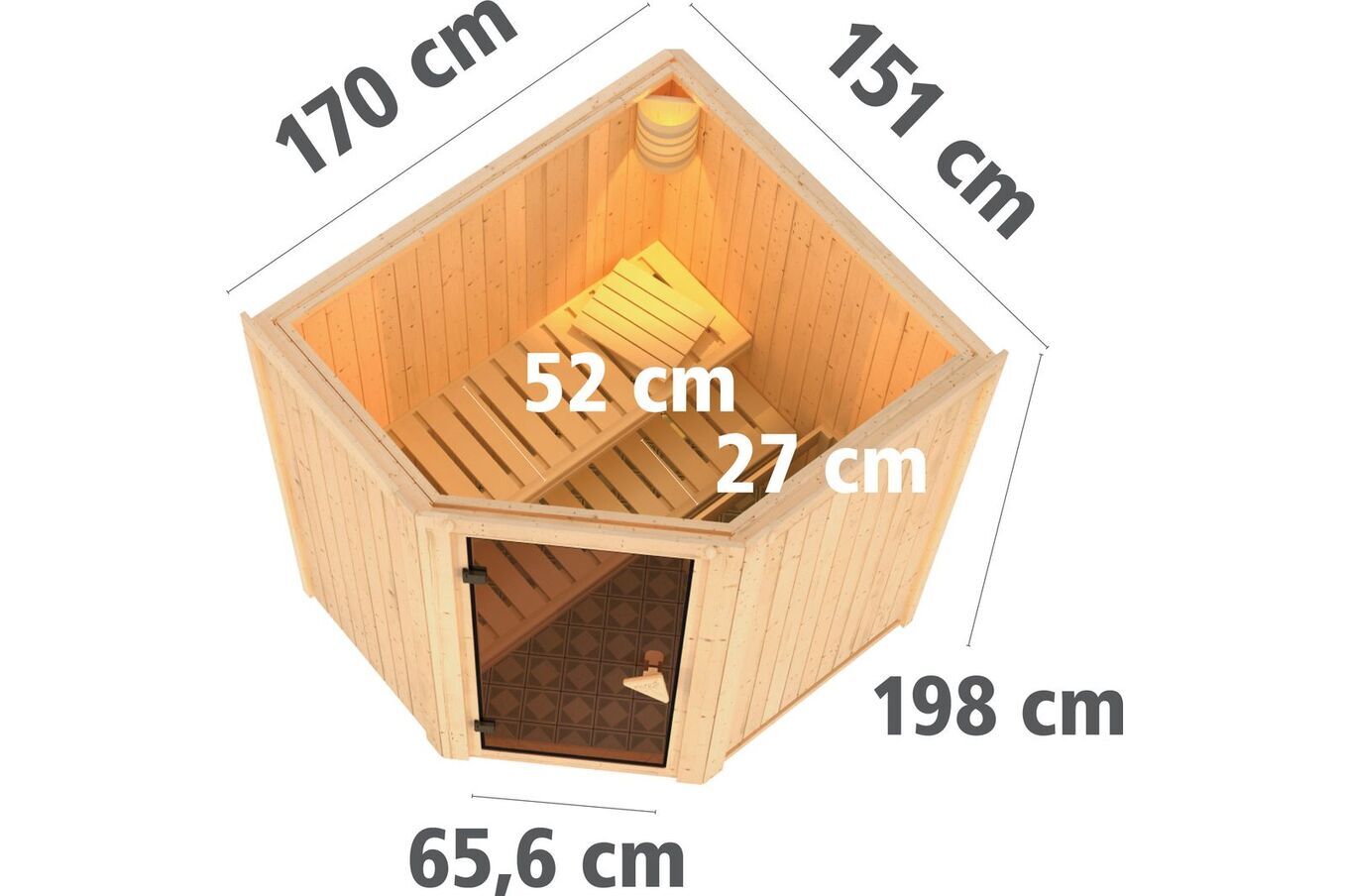KARIBU Systemsauna Tonja, Fichtenholz 68mm, Eckeinstieg, ca. 2,3m² 3 18458-26.jpg