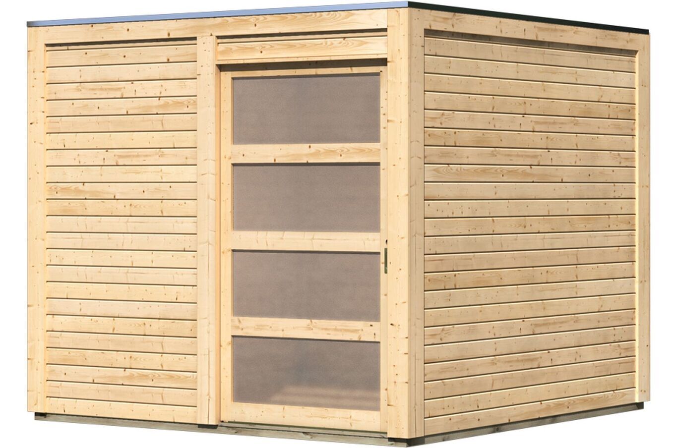 KARIBU Gartenhaus Qubic, Fichtenholz 19 mm, Flachdach 2 17862-1.jpg