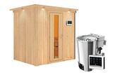 KARIBU Benin Energiespar-Sauna, naturbelassen, Fichte, 210x165x202 cm, mit Kranz und 3,6 kW Bio-Ofen ext. Steuerung 31390-4 03.jpg