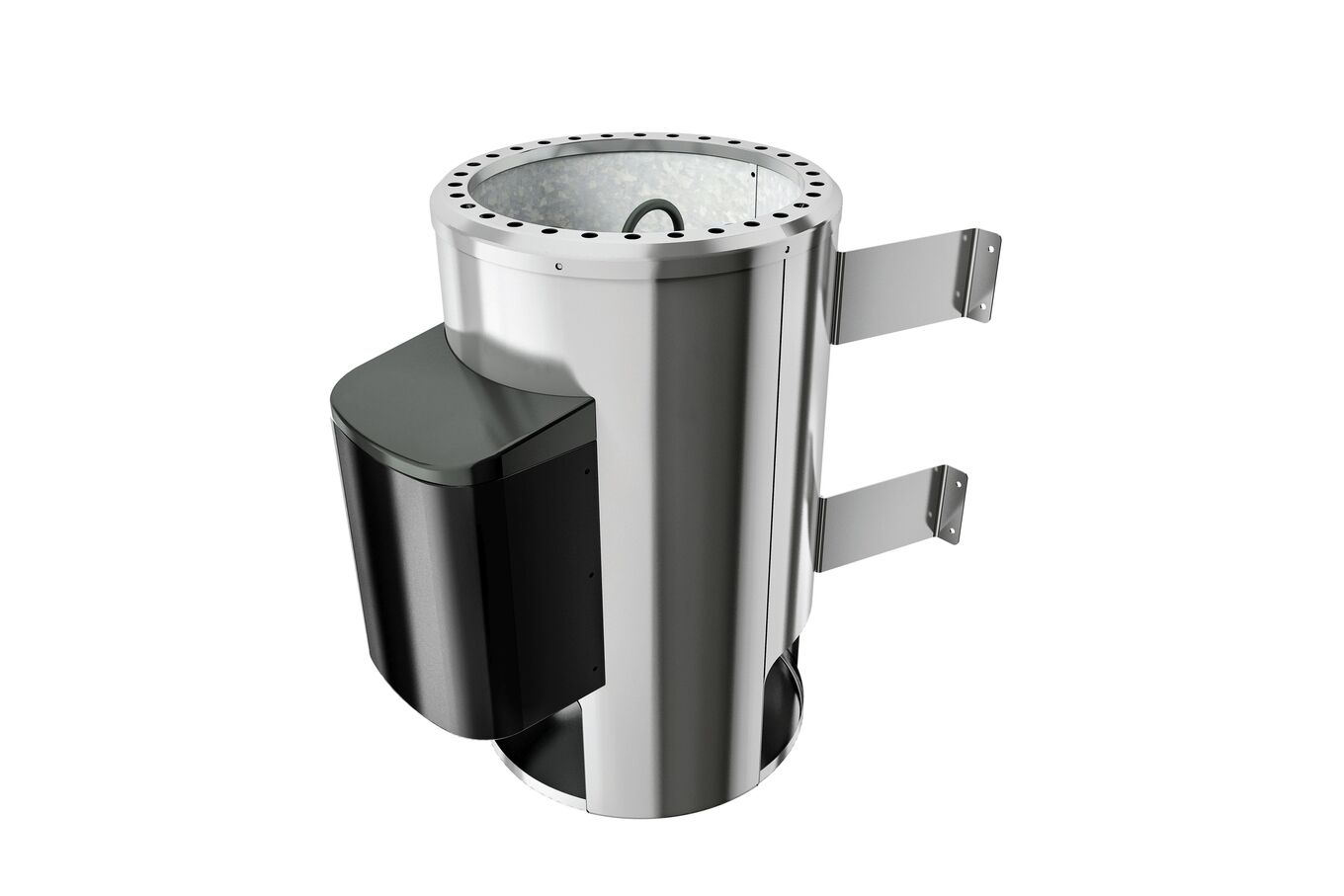 KARIBU Caspin Energiespar-Sauna, naturbelassen, Fichte, 210x165x202 cm, mit Kranz und 3,6 kW Ofen ext. Steuerung 31391-3 13.jpg