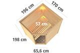 KARIBU Sauna Mia, Fichtenholz 38 mm, Eckeinstieg, ca. 2,9m² 5 20218-17.jpg