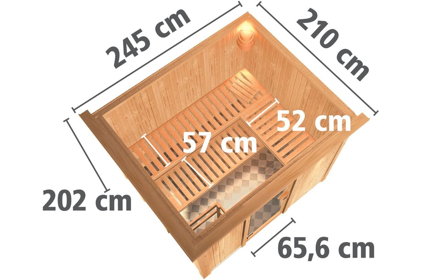 KARIBU Systemsauna Gobin, Fichtenholz 68mm, Fronteinstieg, ca. 4,5m² 3 18417-16.jpg