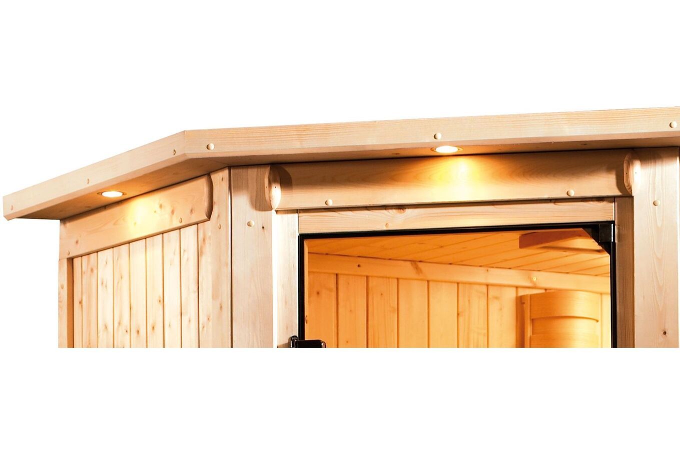 KARIBU Sauna Svea, Fichtenholz 38 mm, Eckeinstieg, ca. 2,6m² 4 20216-5.jpg
