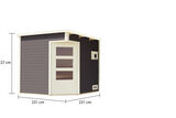 KARIBU Pelle Saunahaus, terragrau, Fichte, 231x231x227 cm, mit 9 kW Ofen ext. Steuerung 31396-5 05.jpg
