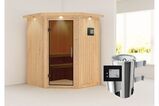 KARIBU Systemsauna Nanja, Fichtenholz 68mm, Eckeinstieg, ca. 2m² 1 18456-23.jpg