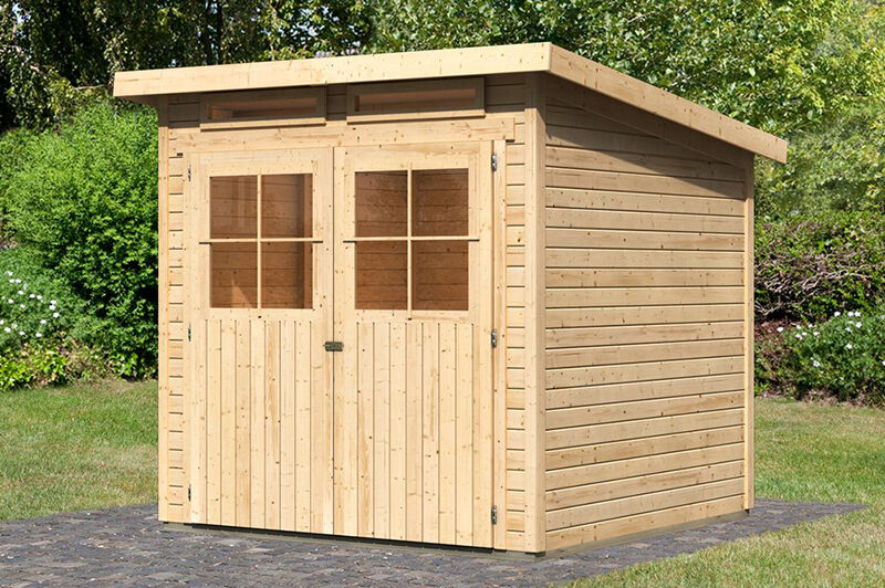 KARIBU Gartenhaus Glücksburg 3, Fichtenholz 19 mm, Pultdach 2 17849-1.jpg